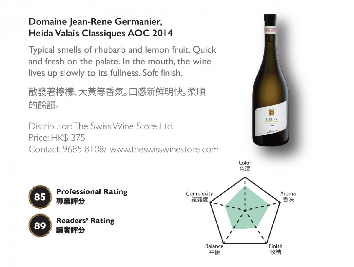 Domaine Jean-Rene Germanier, Heida Valais Classiques AOC 2014