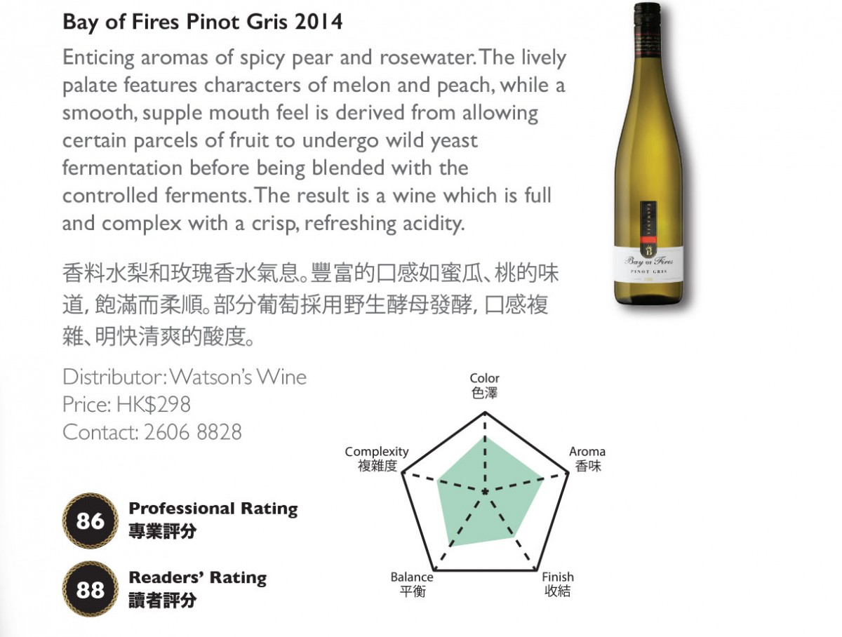 Bay of Fires Pinot Gris 2014